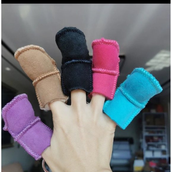 UGG Australia Suede Classy Boot Keychain Handbag Key Holder Assorted Colors READ - Picture 1 of 13